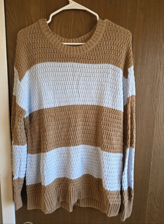 Old Navy Sweaters - Old Navy Tunic-Length Waffle Knit Sweater in Camel Brown